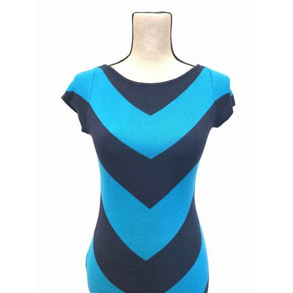 C. Wonder Boatneck Chevron Knit Sweater Dress - Picture 2 of 6